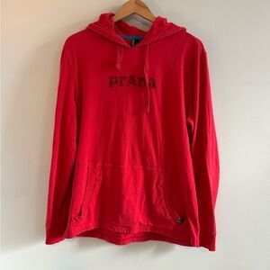 Prana Vibrant Red Men's Hoodie, Size L